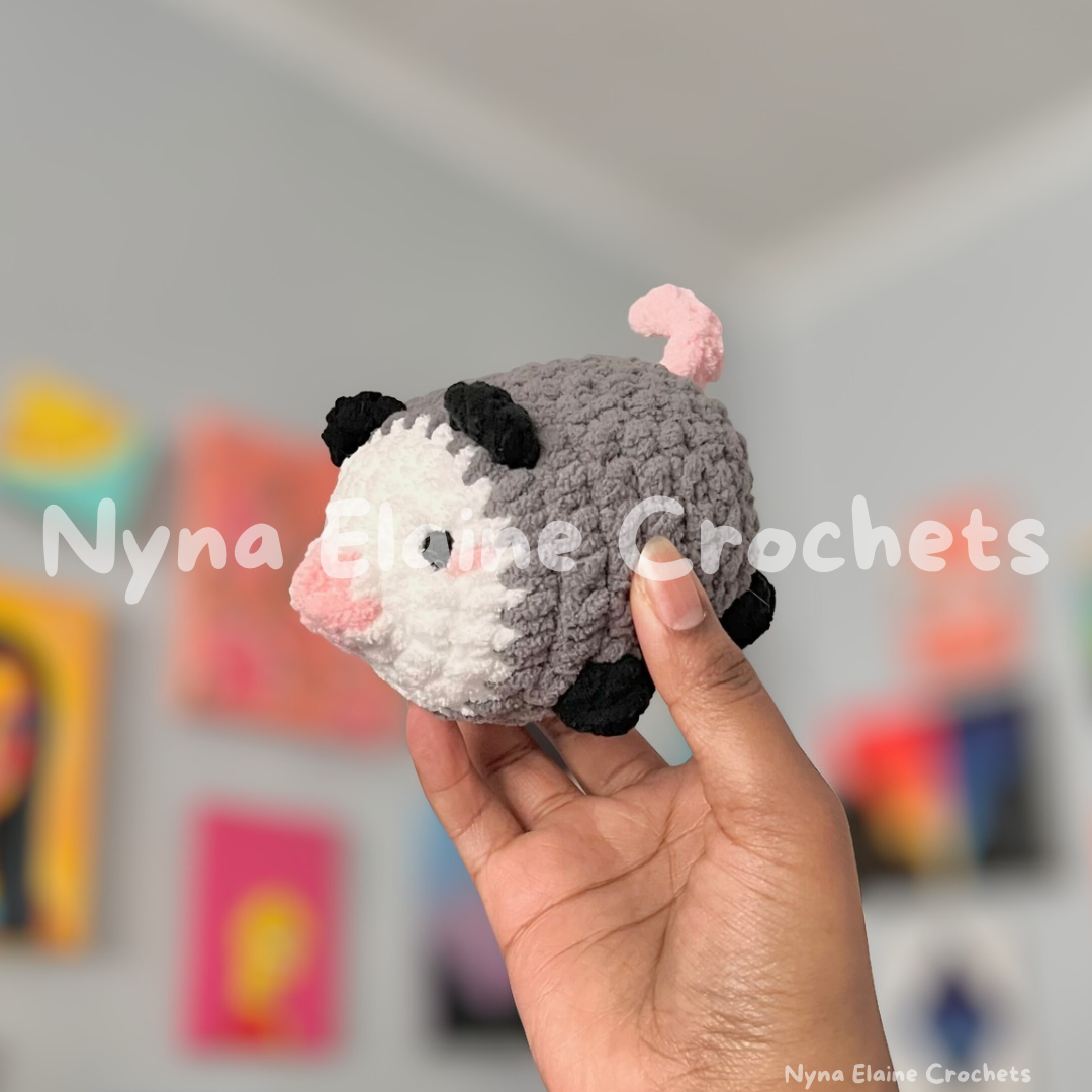 Mini Opossum Plushie – Nyna Elaine Crochets