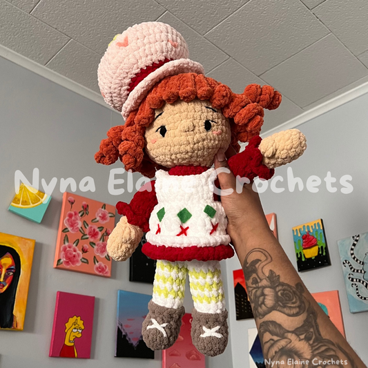 Strawberry Girl Doll Crochet Plushie