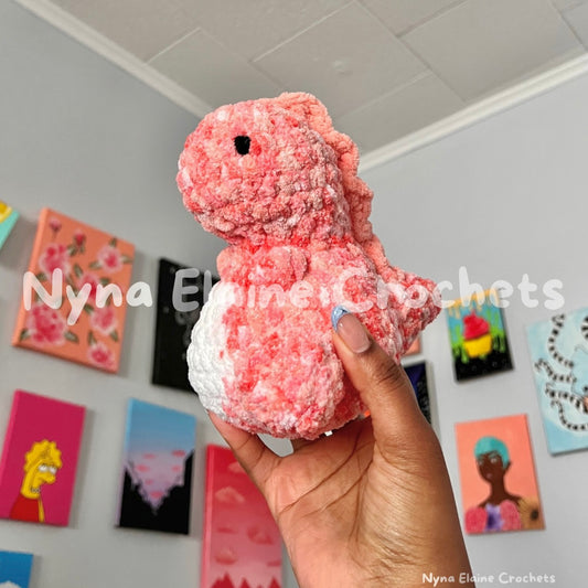Small Mixed Pink Dino Plushie