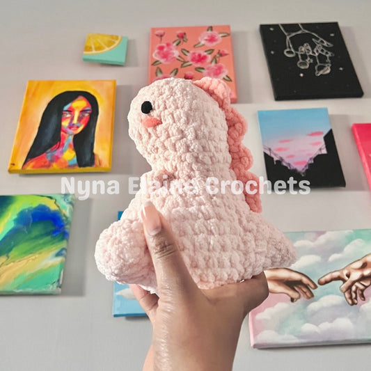 Pink Dino Plushie