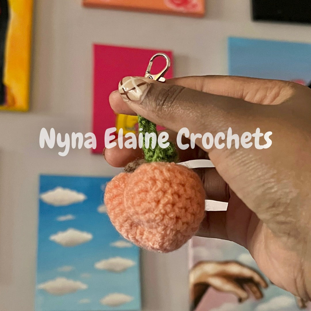 Pink Peach Keychain