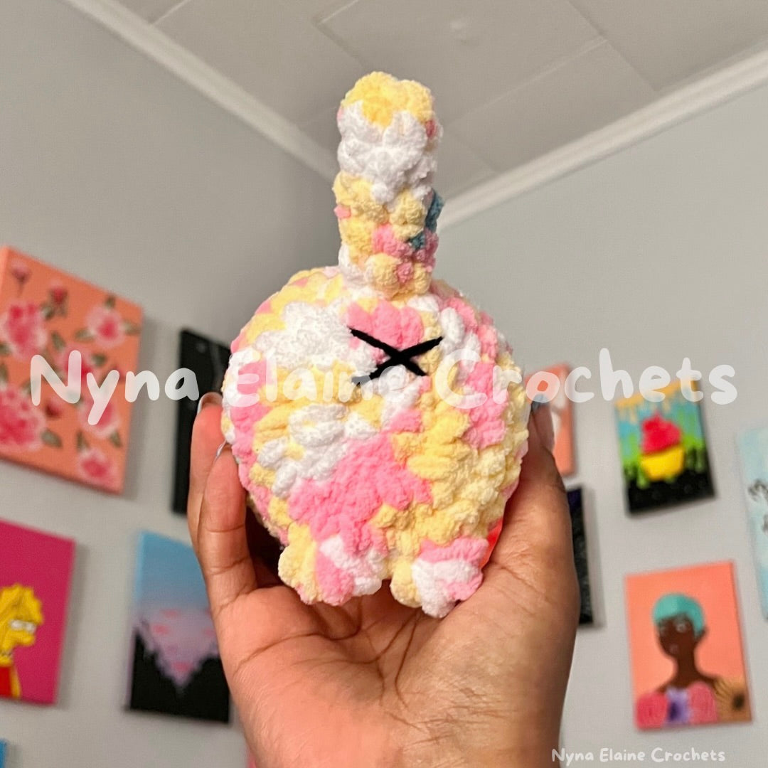 Loaf Kitten Crochet Plushie Cotton Candy