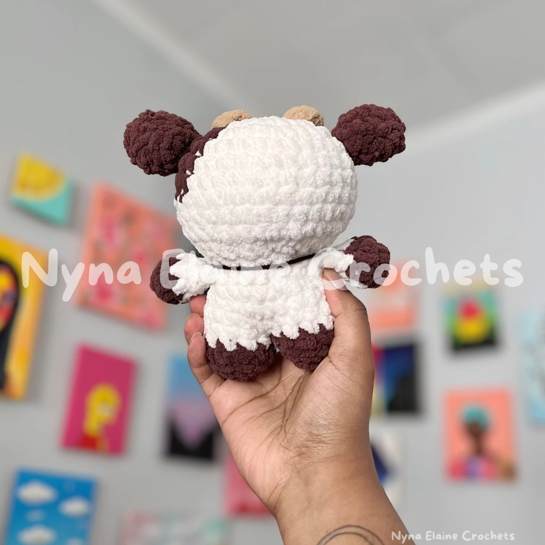 Mini Brown Cow Crochet Plushie