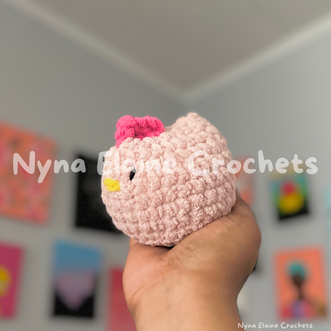 Pink Mable Chicken Plushie – Nyna Elaine Crochets