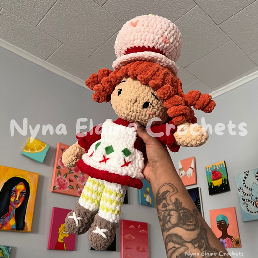 Strawberry Girl Doll Crochet Plushie