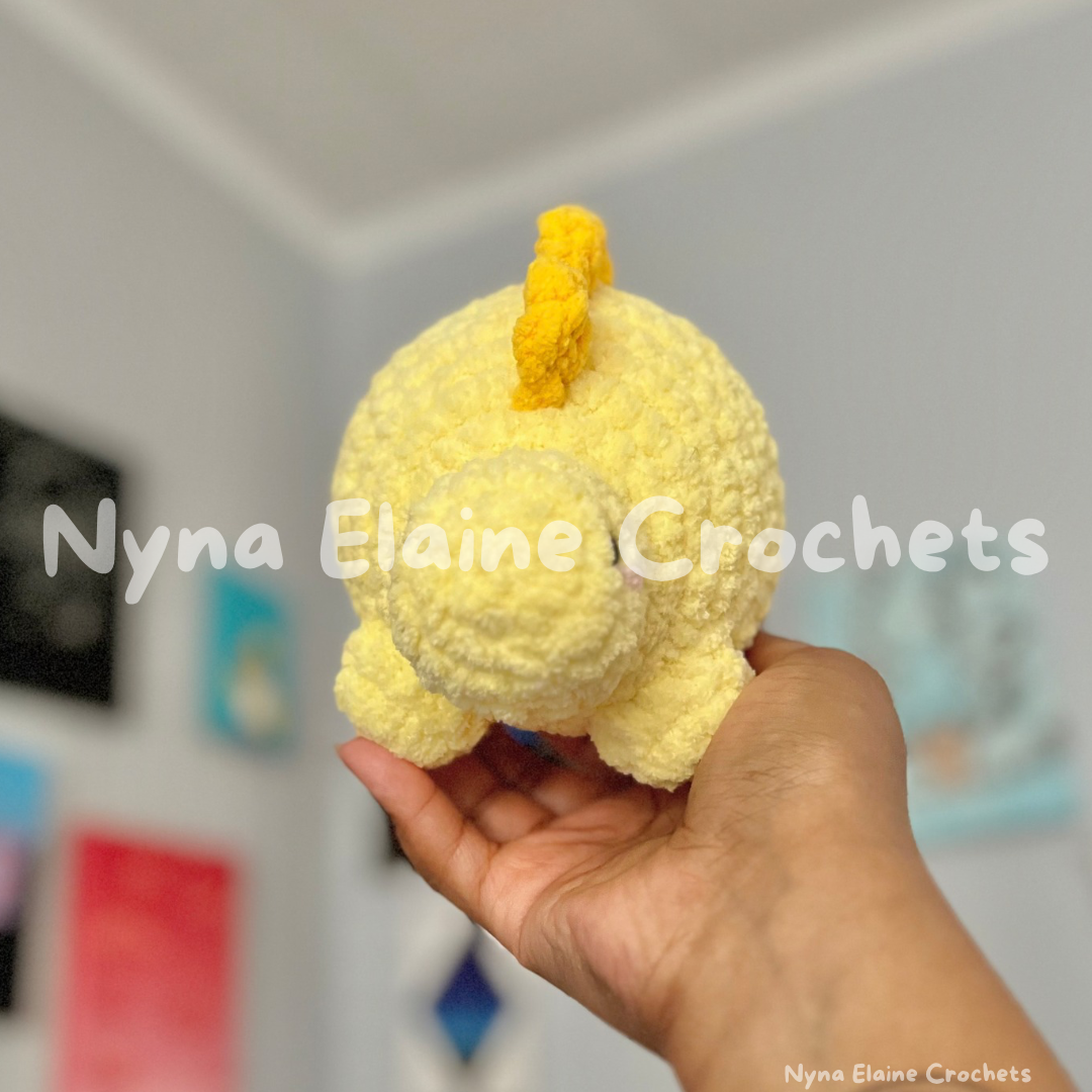 Yellow Steggie Dino Plushie