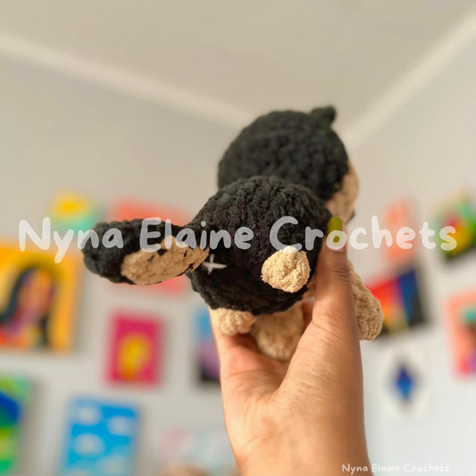 German Shepherd Sitting Puppy Plushie