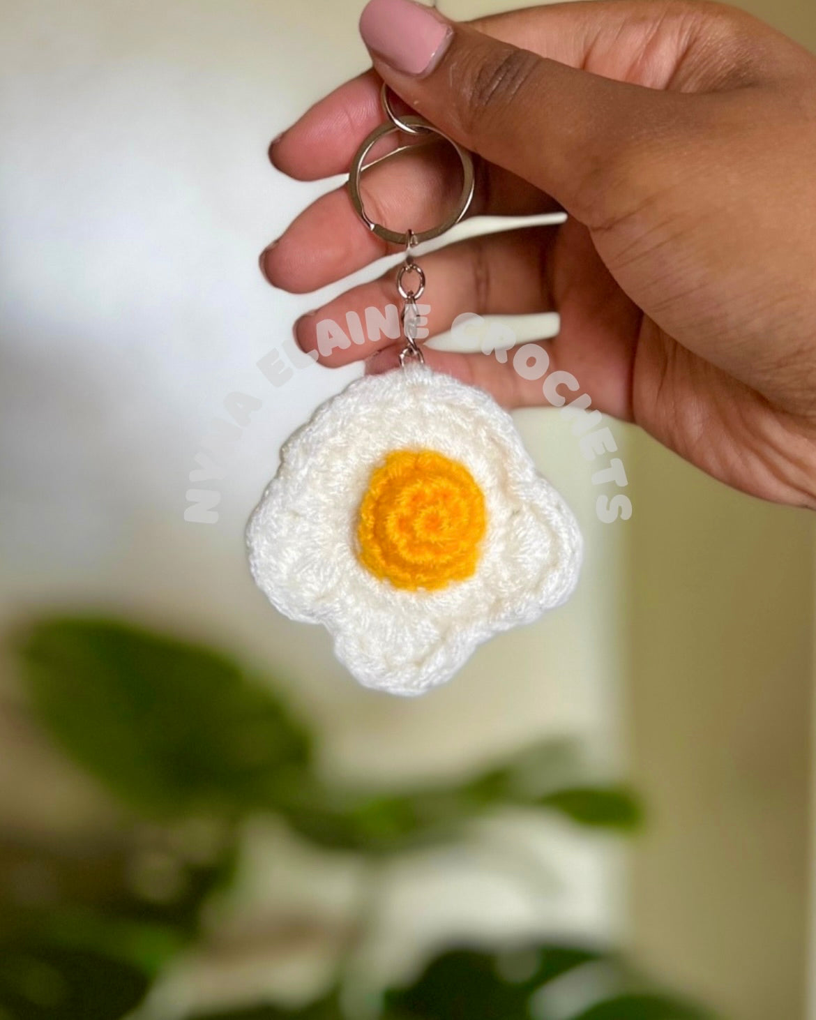 Sunny Side up Fried Egg Key Hanging Adorable Food Bag Chain 