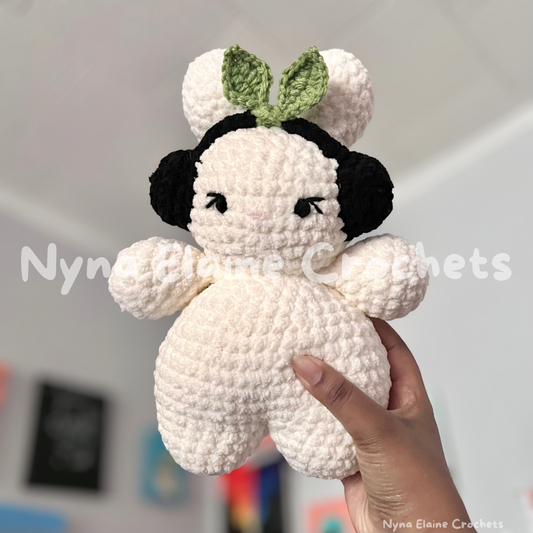 Cream Chubby Bunny Crochet Handmade Plushie