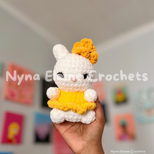 Mini Sun Flower Bunny Crochet Plushie