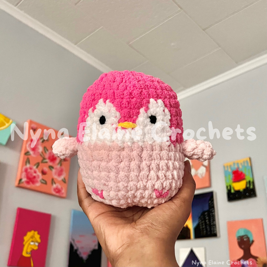 Pink Penguin Baby Plushie