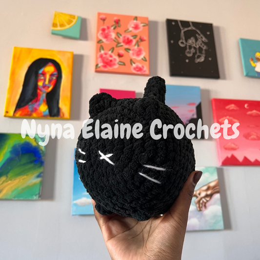 Loaf Cat Plushie Black