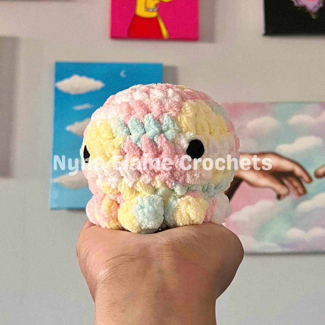Cotton candy Octo Plushie