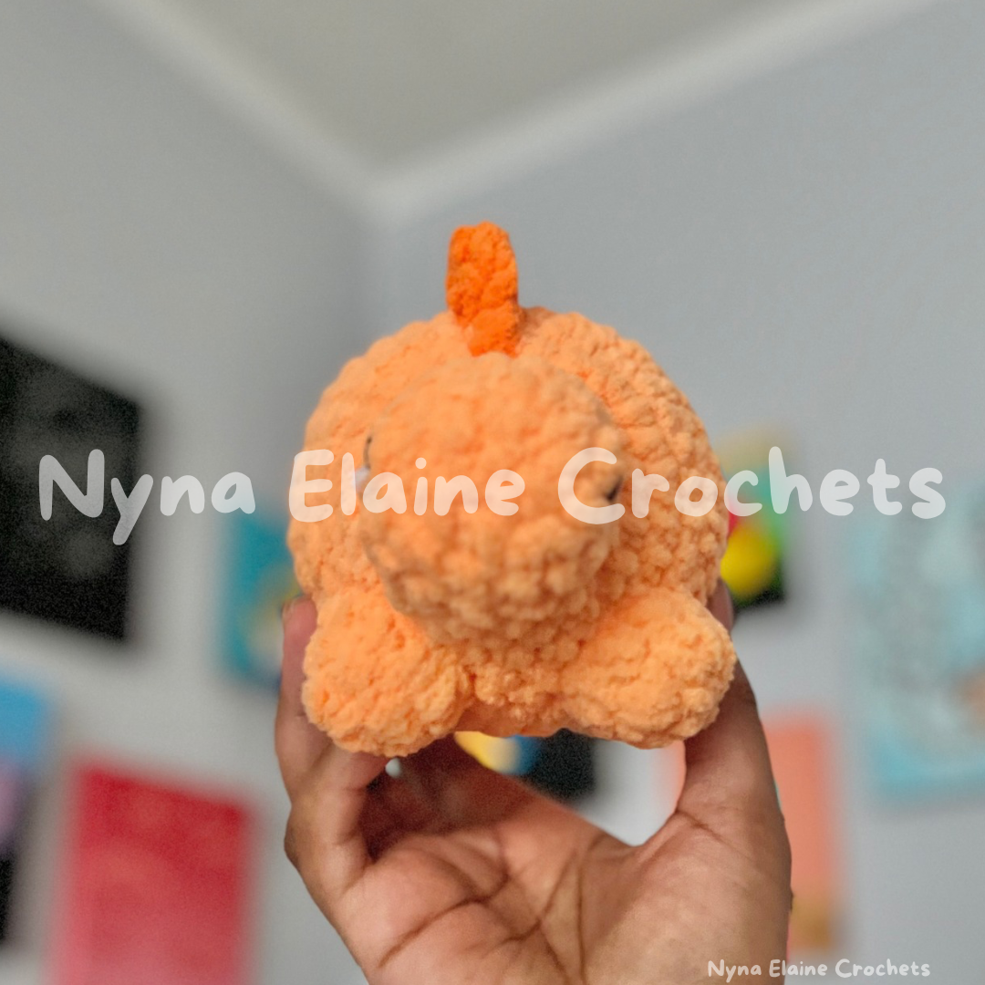 Orange Steggie Dino Plushie