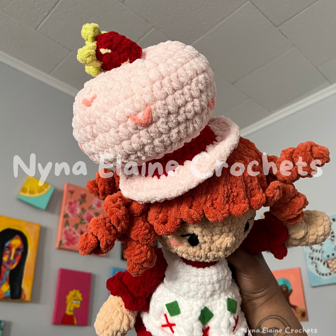 Strawberry Girl Doll Crochet Plushie