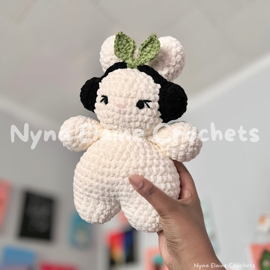Cream Chubby Bunny Crochet Handmade Plushie