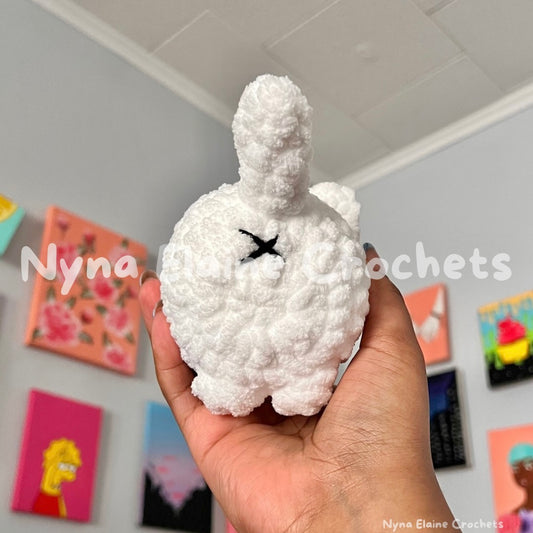 Loaf Kitten Crochet Plushie White