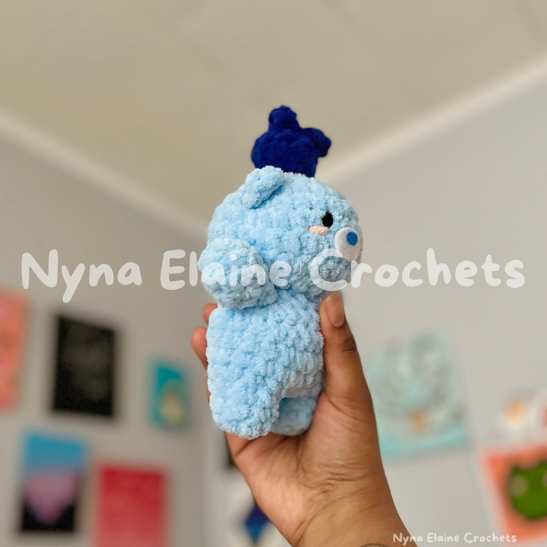 Mini Blue-Beary Crochet Plushie