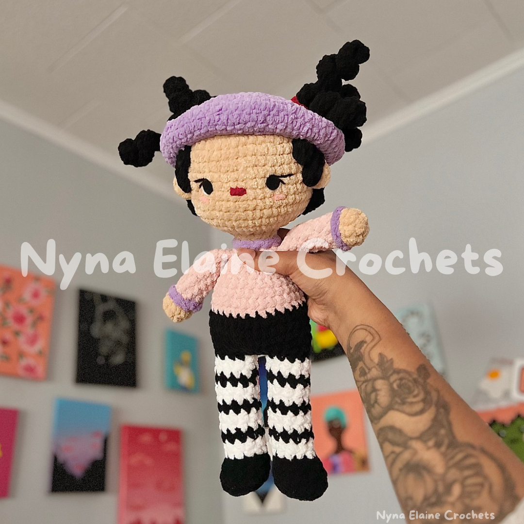 Clown Girl Handmade Crochet Doll Plushie