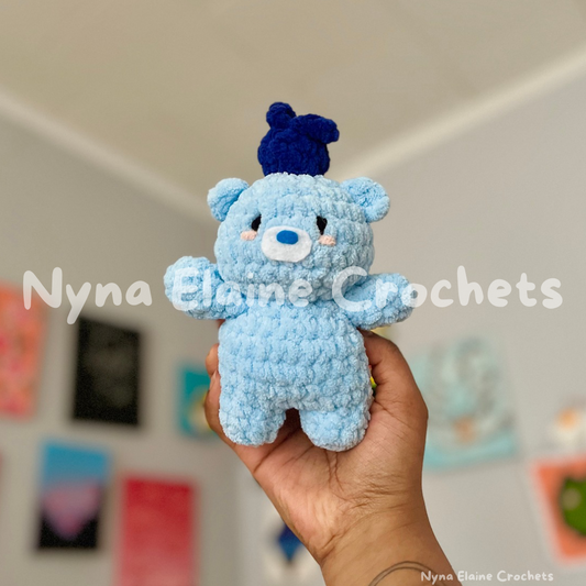 Mini Blue-Beary Crochet Plushie