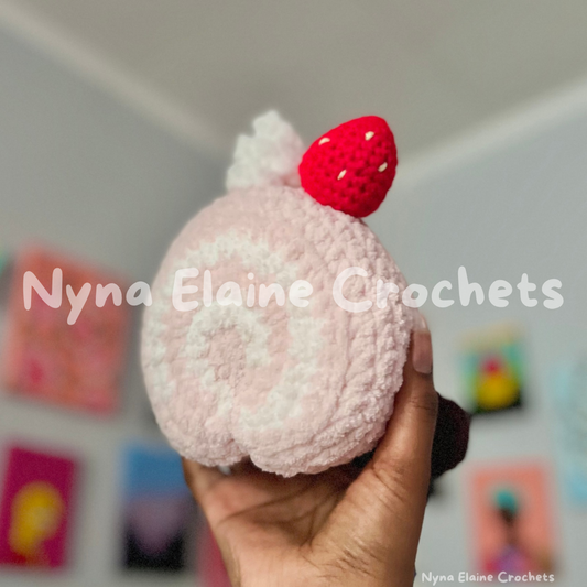 Large Strawberry Cake Roll Plushie