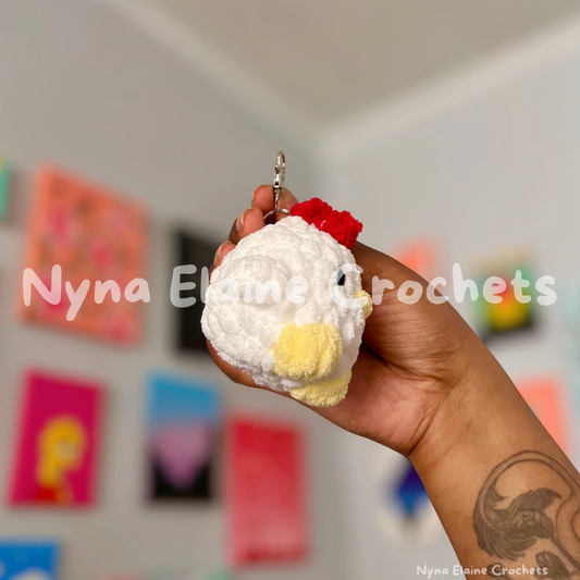White Chicken Keychain (1 pcs)