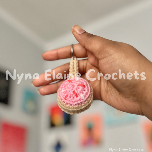 Pink Sugar Cookie Key Chain