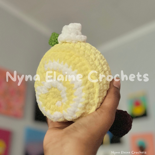 Large Lemon Cake Roll Plushie