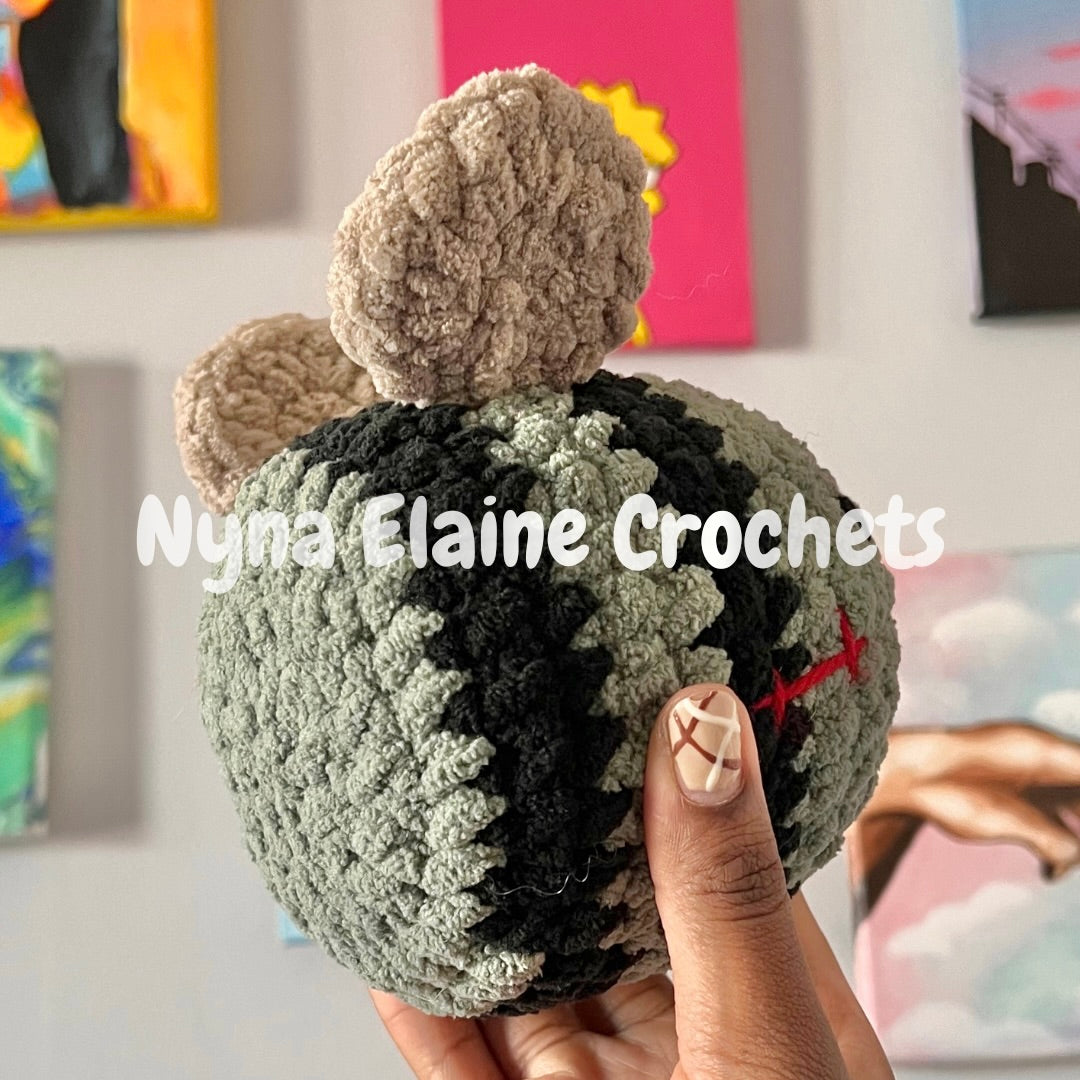 Zom-bee Medium Crochet Bee Plushie