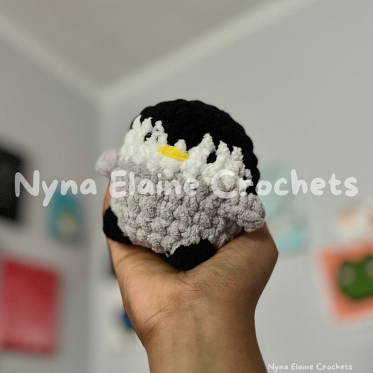 Mini Penguin Plushie Black/Grey