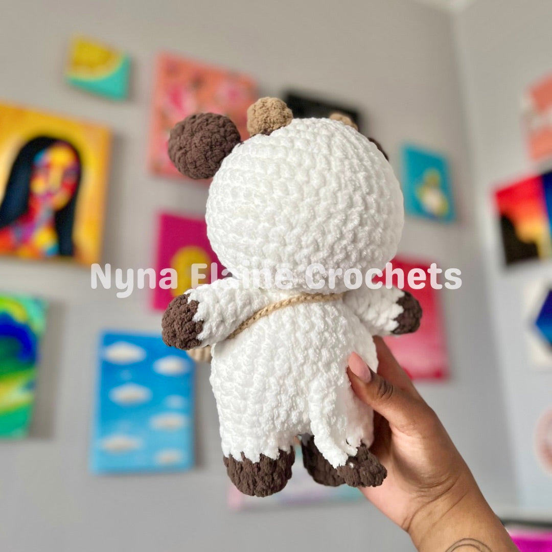 Crochet Chocolate Cow with Cookie Bag Plushie