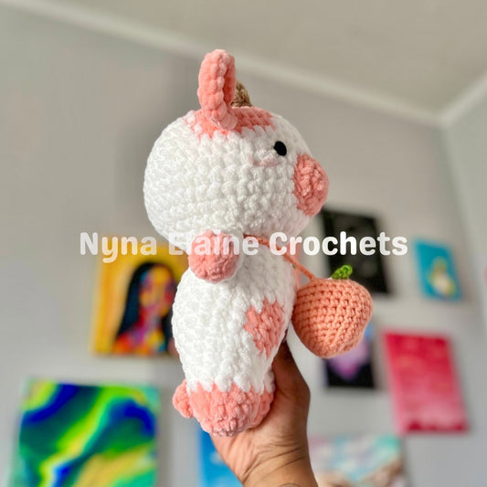 Peach Cow Plushie