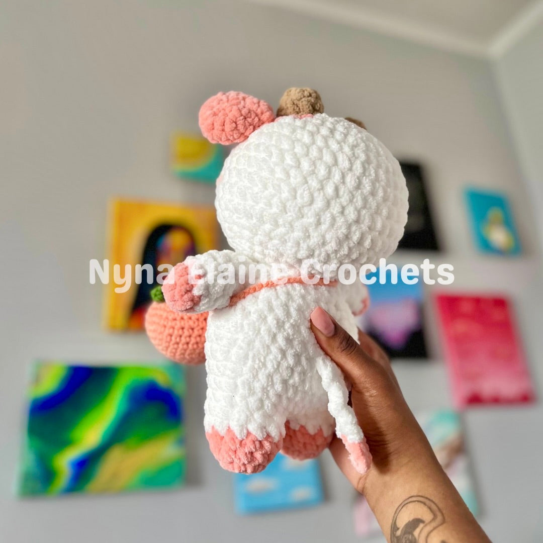 Peach Cow Plushie