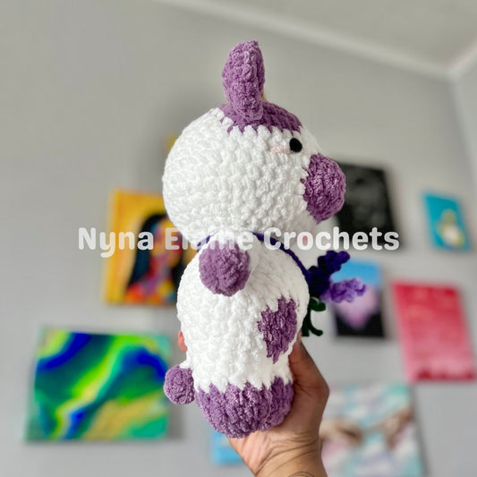 Lavender Cow Crochet Plushie