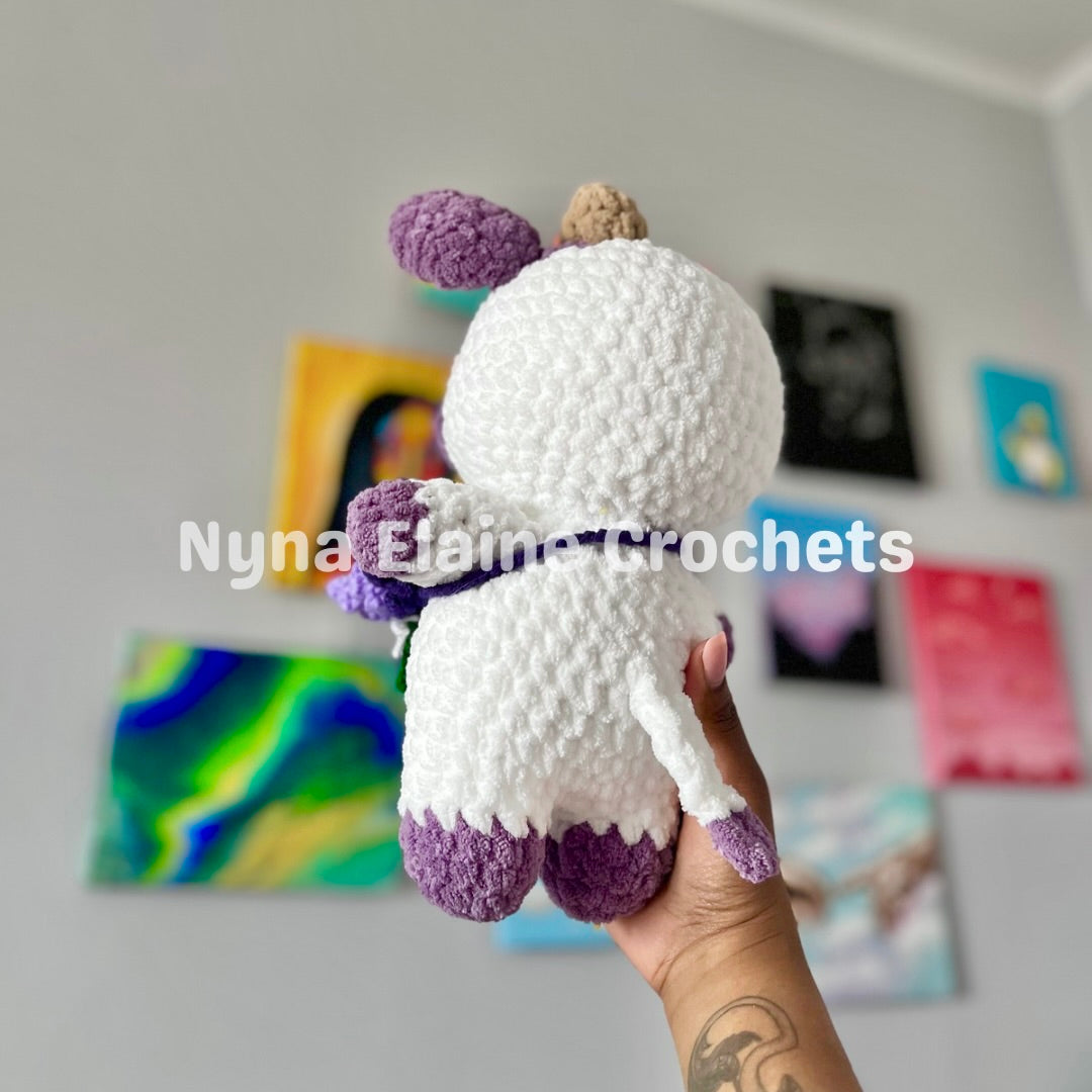 Lavender Cow Crochet Plushie