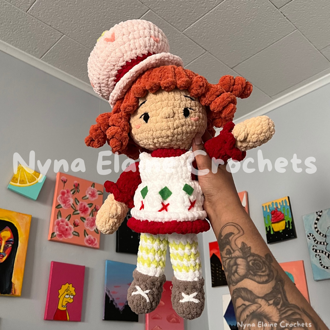 Strawberry Girl Doll Crochet Plushie