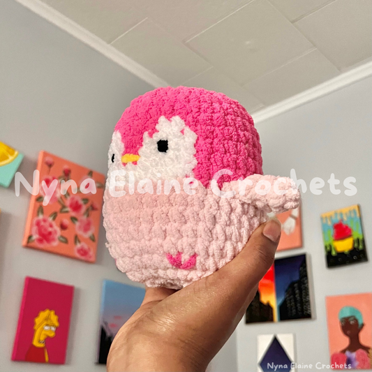 Pink Penguin Baby Plushie