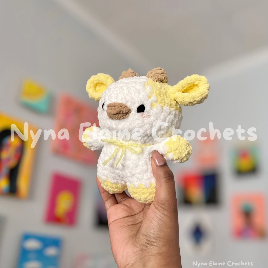 Mini Banana Cow Crochet Plushie