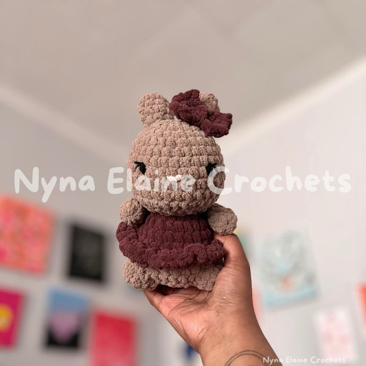 Mini Brown Bunny Crochet Plushie
