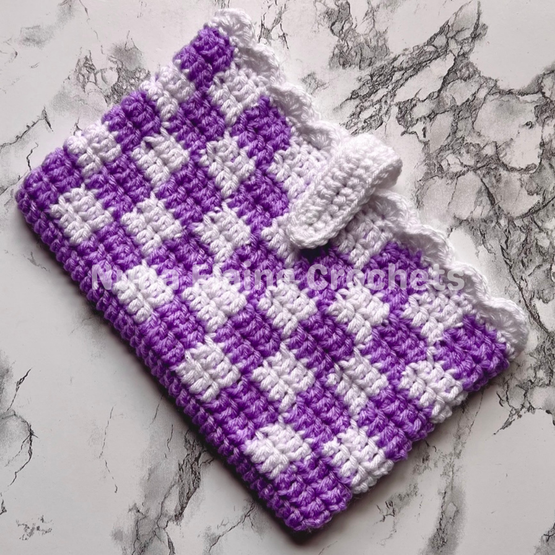 Light Purple Crochet Book Sleeve Handmade