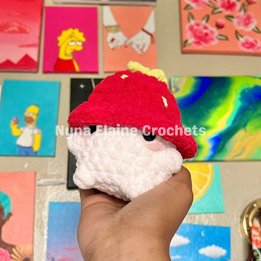 Strawberry Mushroom Plushie (Red)