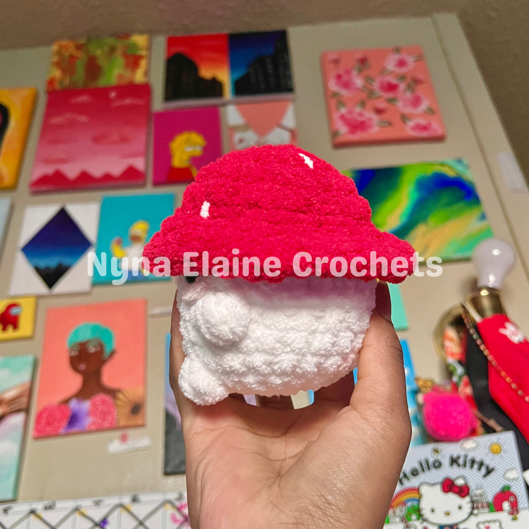 Red Amigurumi Mini Mushroom Plushie