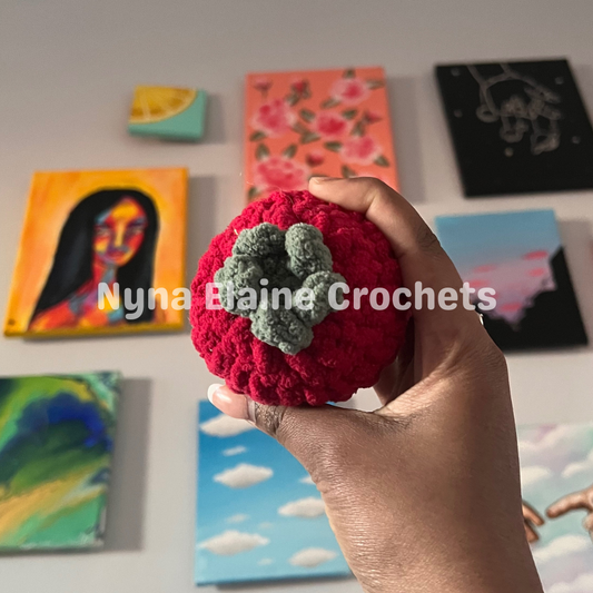 Strawberry Crochet Plushie Red