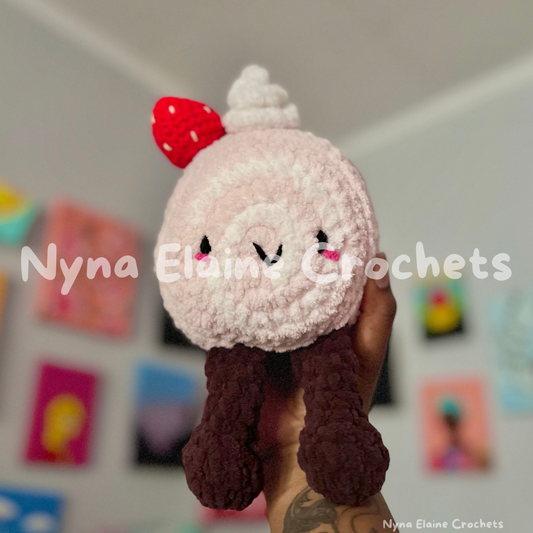 Large Strawberry Cake Roll Plushie