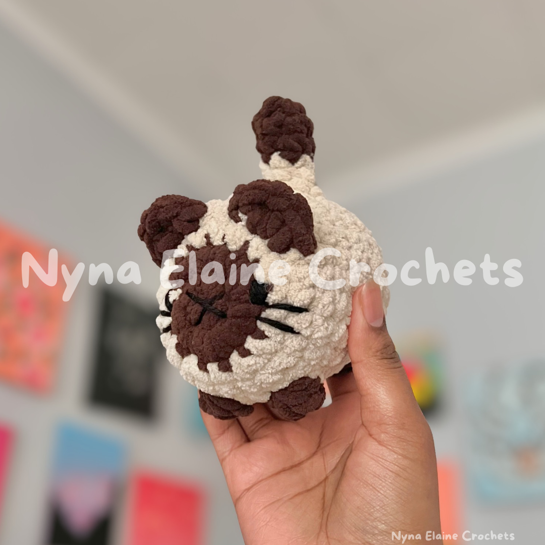 Loaf Kitten Crochet Plushie Siamese