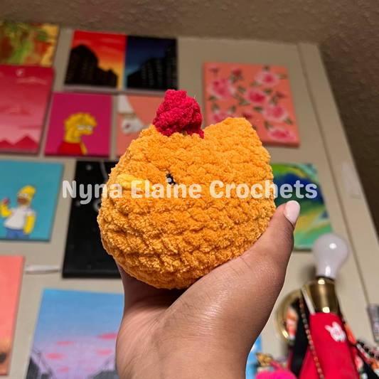 Burnt Mustard Chicken Crochet Amigurumi Plushie