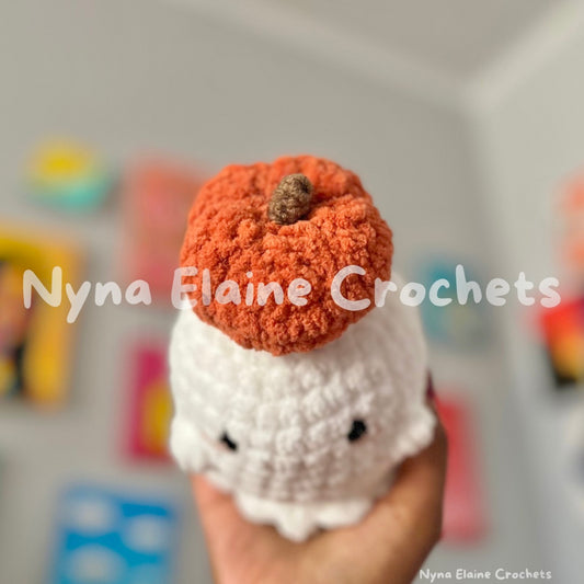 Ghost with Pumpkin Hat Plushie