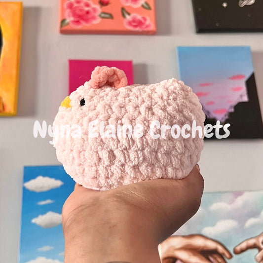 Pink Mable Chicken Plushie