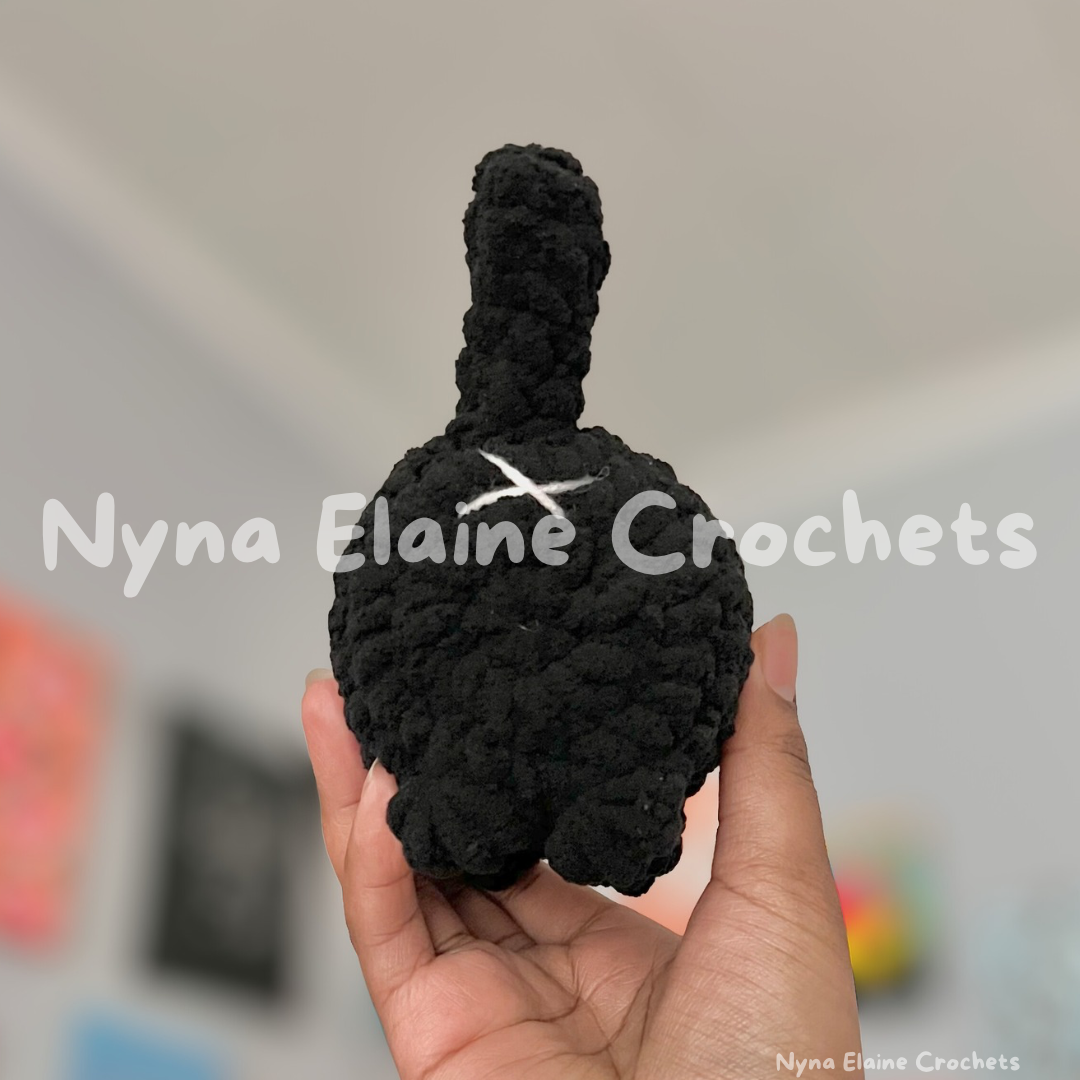 Loaf Kitten Crochet Plushie Black