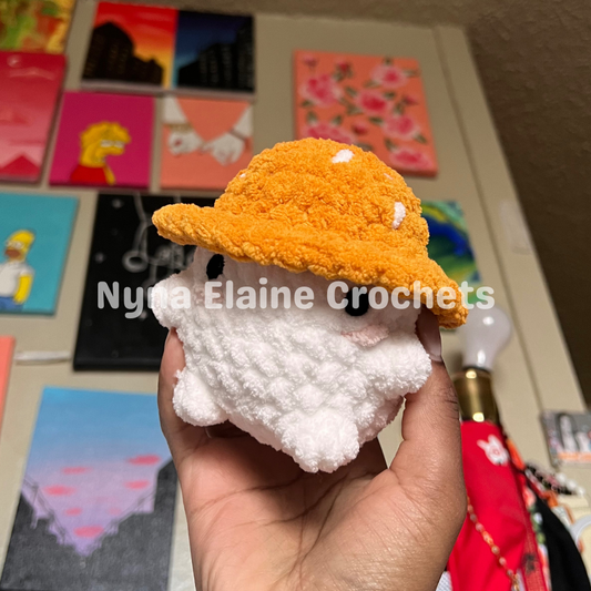 Burnt Mustard Crochet Amigurumi Mushroom Plushie